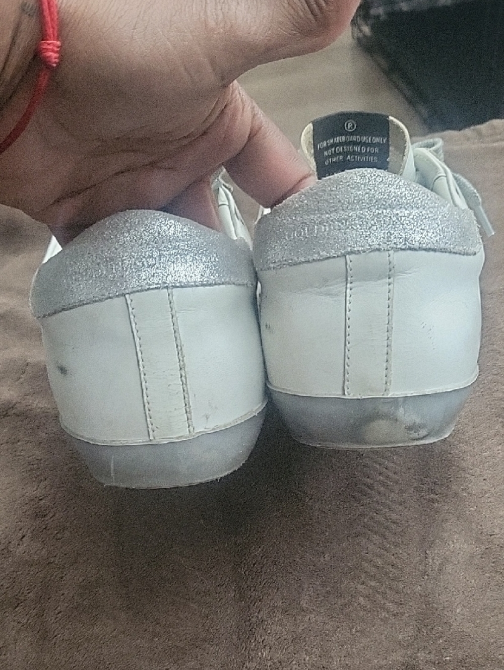 Golden Goose White Leather Low-Top Sneakers with Silver Star - Picture 3 of 8